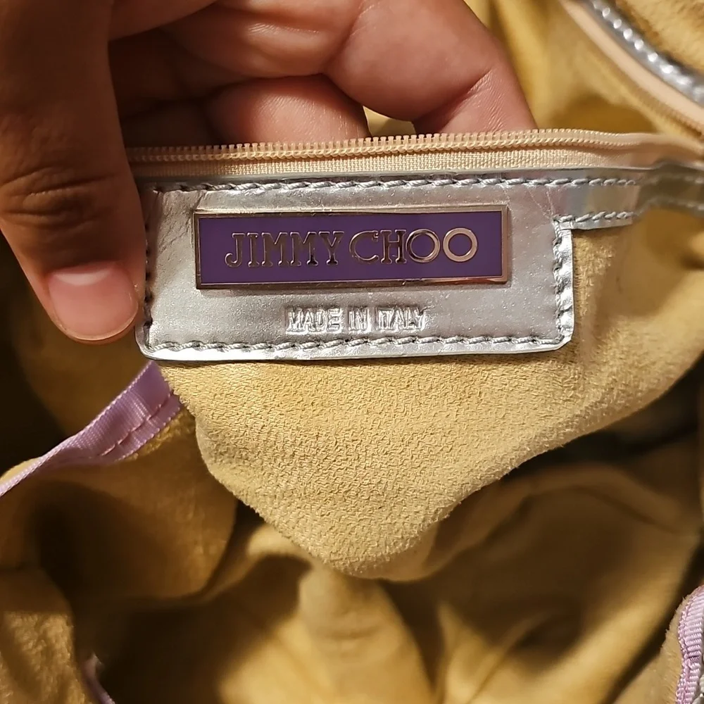 Jimmy Choo Silver and Gold Shoulder Bag with Luxurious Finish - Picture 9 of 10